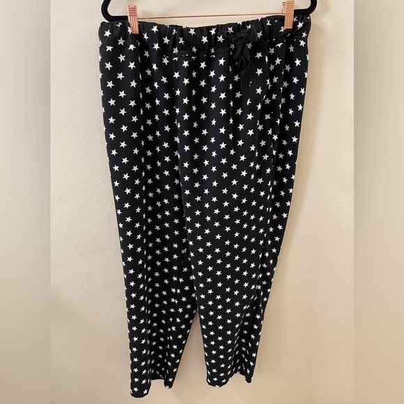 J. Crew crepe elastic waist straight leg pant, star print, size 14 - Picture 5 of 6